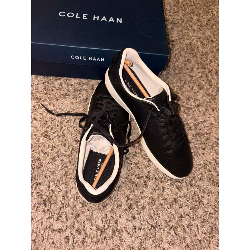 Cole Haan Grandpro Sneakers‎ Black Leather Grand OS Womens Size 9.5B- New